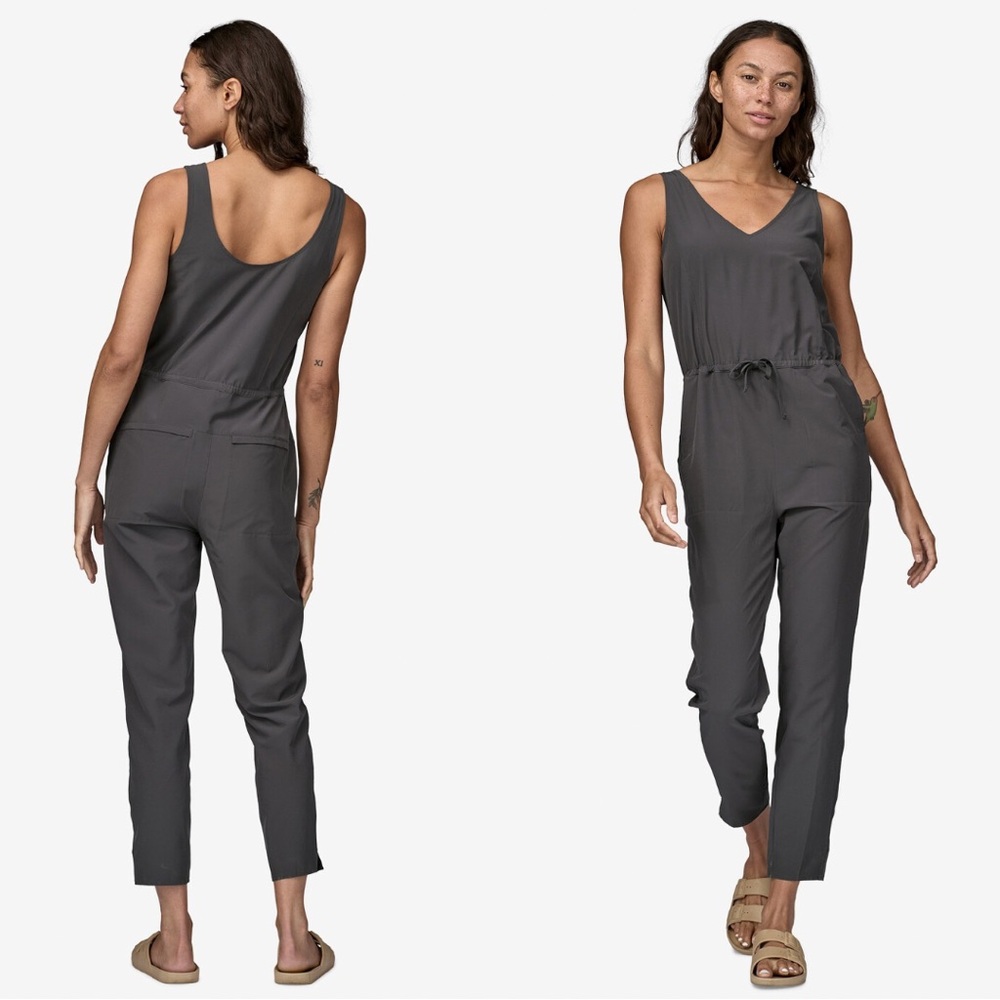 Patagonia Fleetwith Sleeveless V-Neck Jumpsuit in Ink Black Size Medium